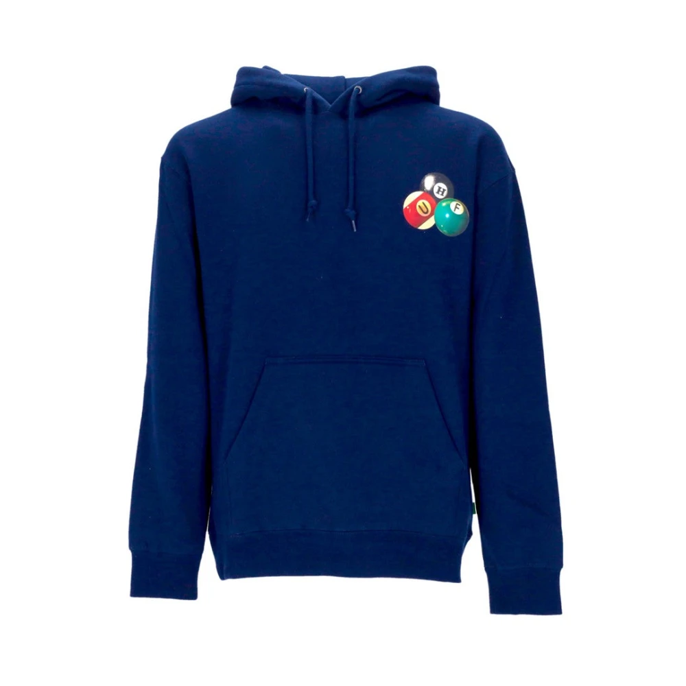 HUF Navy Hoodie met Kangoeroezak Blue Heren