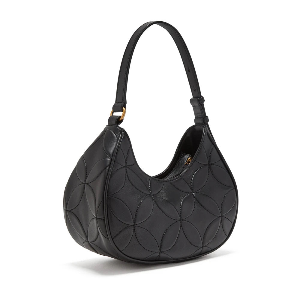 Maliparmi Middelgrote Rugverlichting Lederen Schoudertas Black Dames