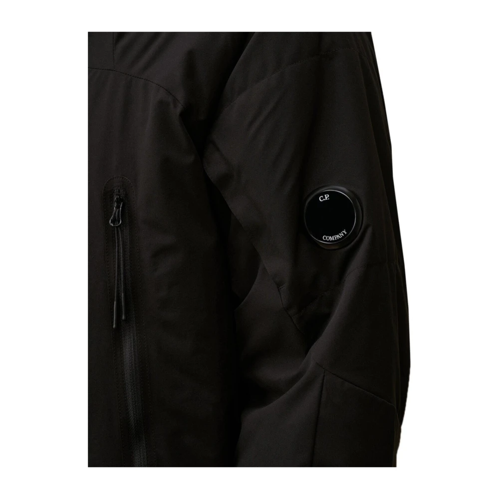 C.P. Company Zwarte Pro-Tek Gewatteerde Hoodie Black Heren