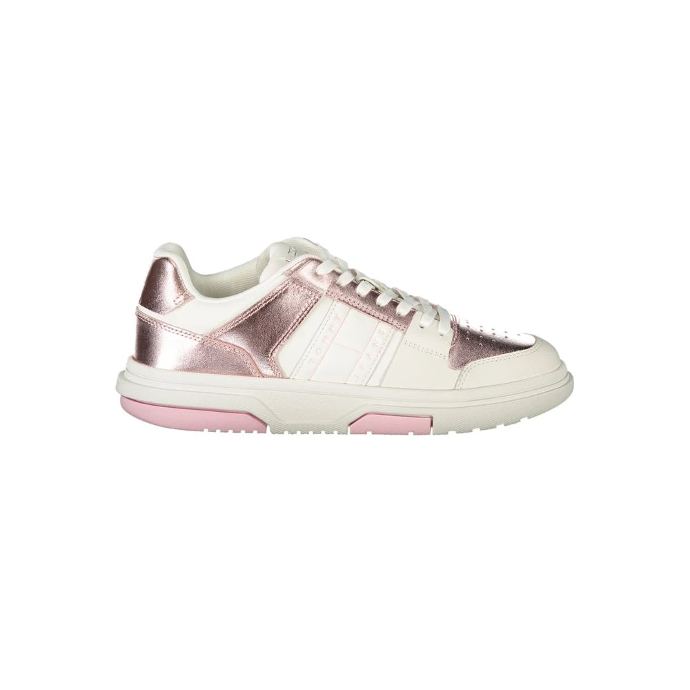 Tommy Hilfiger Women's White/Pink Sneaker With Accents