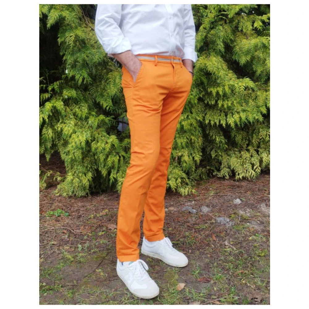 Mason's Slimme Torino University Broek Orange Heren