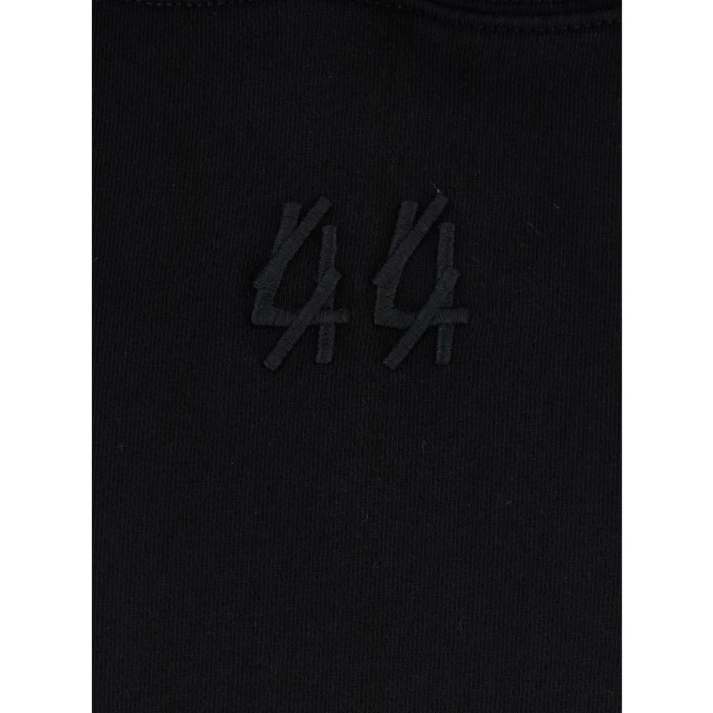 44 Label Group Zwarte hoodie trui met logoprint Black Heren