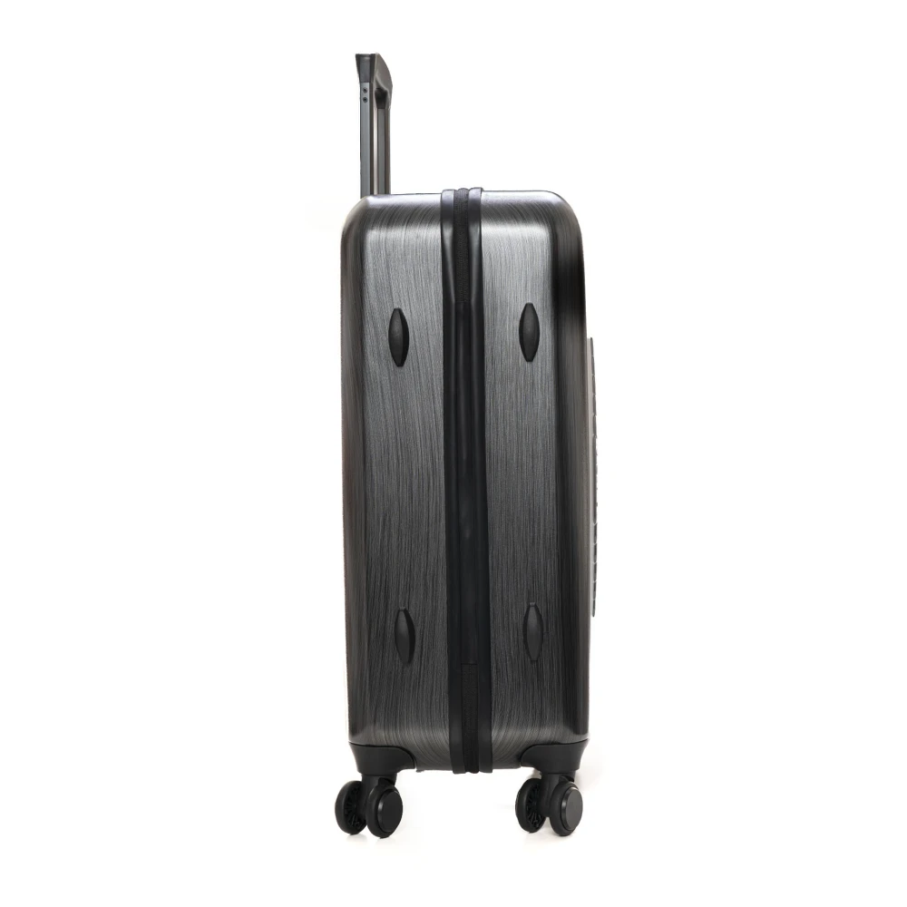 Emporio Armani Stijlvolle 4-wiel Trolley met ritssluiting Black Heren