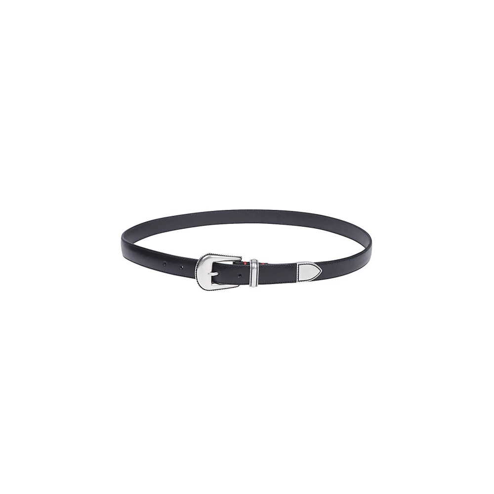 Eleventy Mat Leren Riem Black Heren