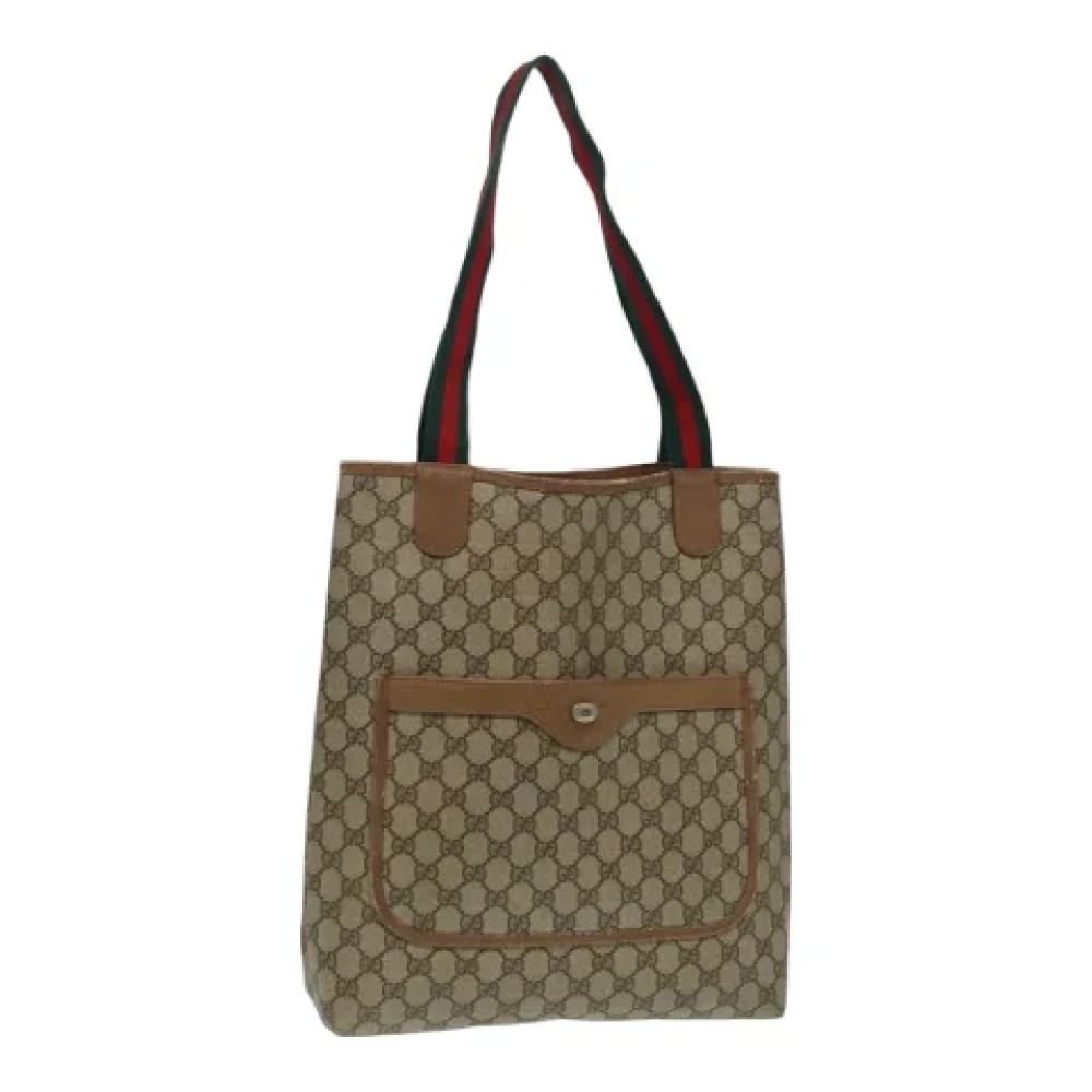 Gucci Vintage Pre-owned Leather totes Beige Dames