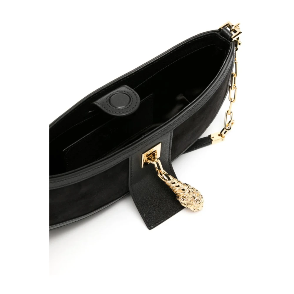 Gucci Schoudertas met Tiger Head Logo Black Dames
