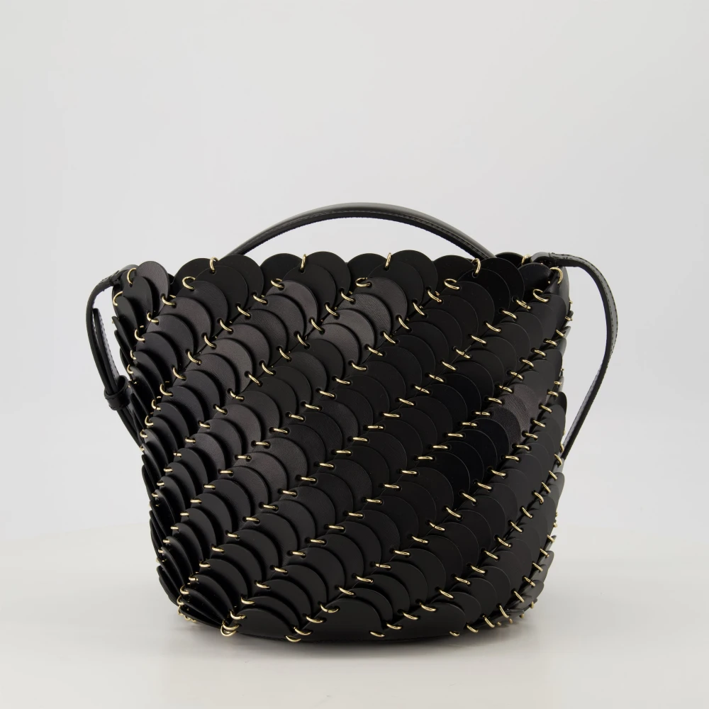 Paco Rabanne Zwarte Bucket Tas Lente-Zomer 2025 Black Dames