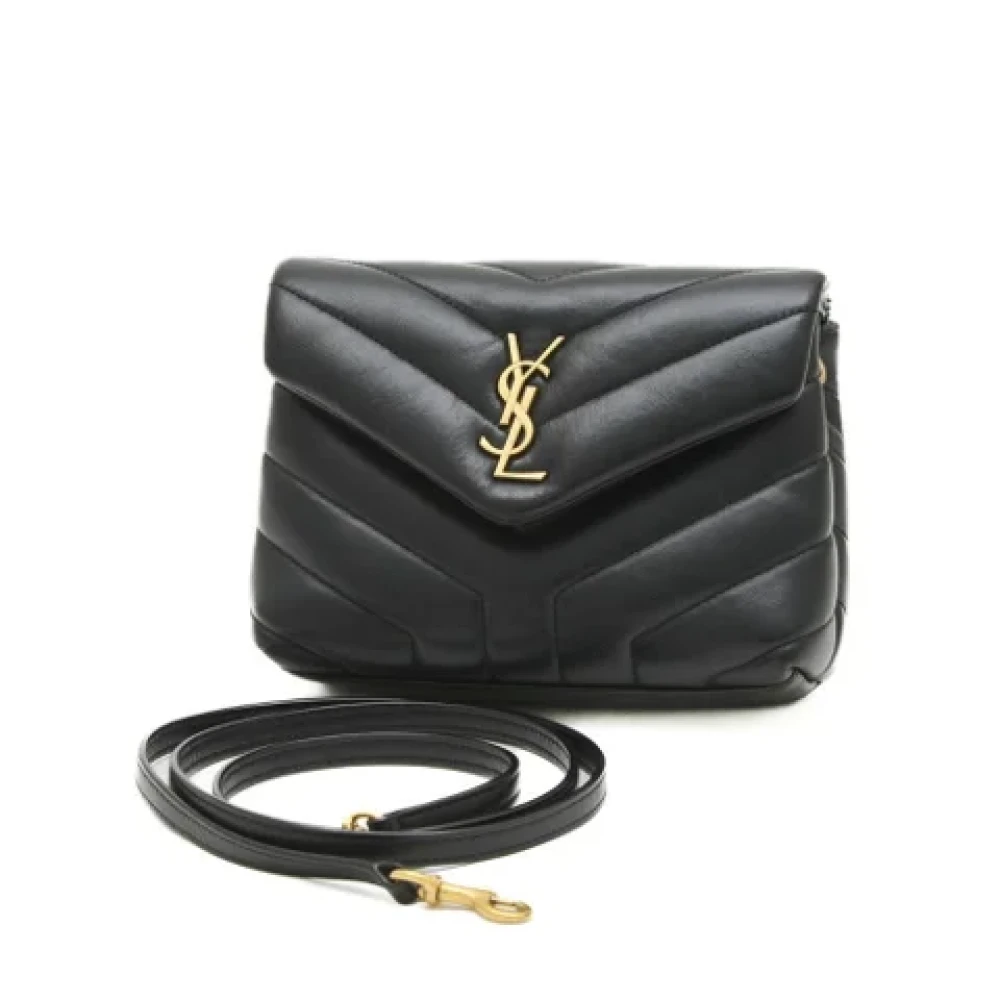 Saint Laurent Vintage Pre-owned Leather shoulder-bags Black Dames