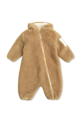 Päls babyoverall med huva