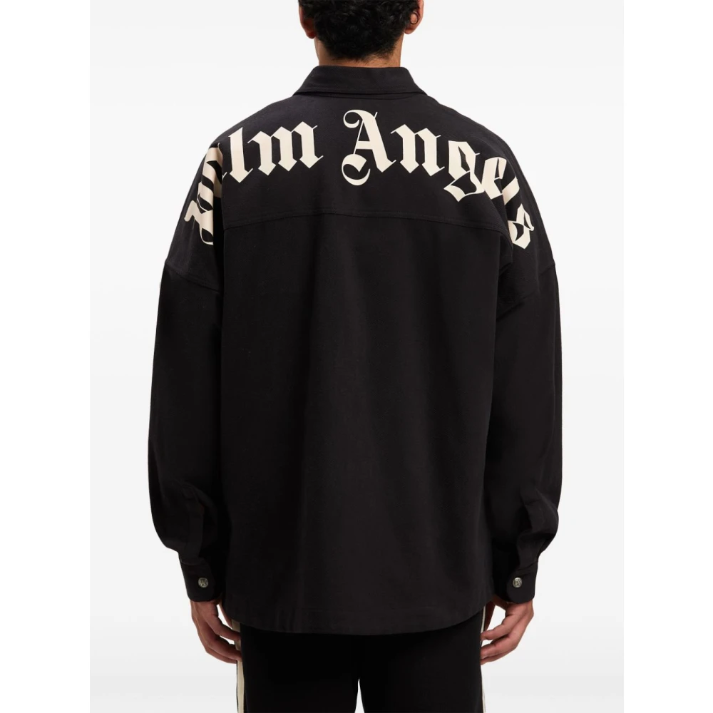 Palm Angels Stijlvolle herenshirts in zwart en wit Black Heren