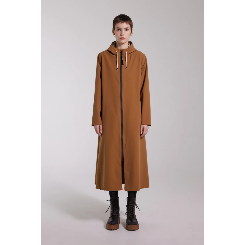 Stutterheim Lichtgewicht Matte Rits Regenjas Brown Dames