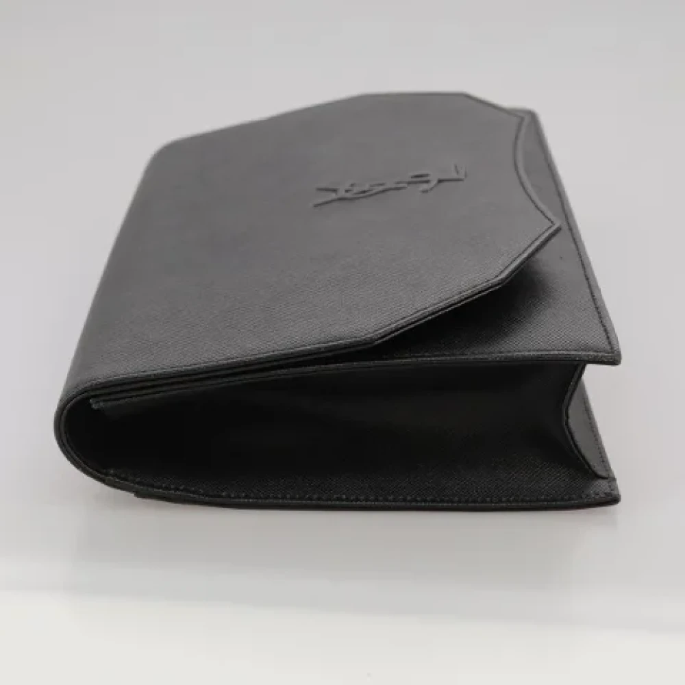Saint Laurent Vintage Pre-owned Leather clutches Black Dames