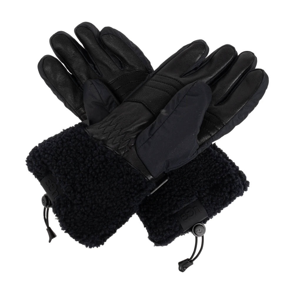 Ugg Shasta skihandschoenen met nepbont Black Dames