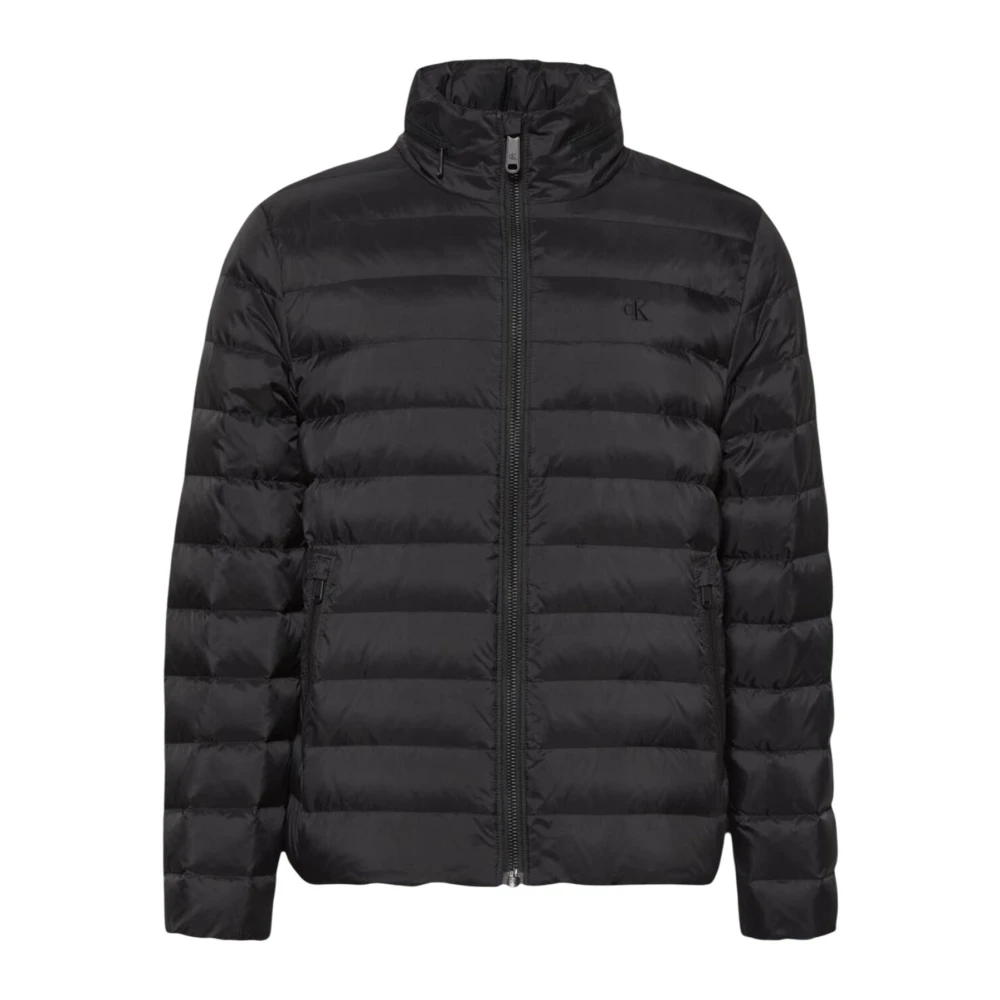 Calvin Klein Jeans Men's Black Nylon Removable Hood Puffer Jacket