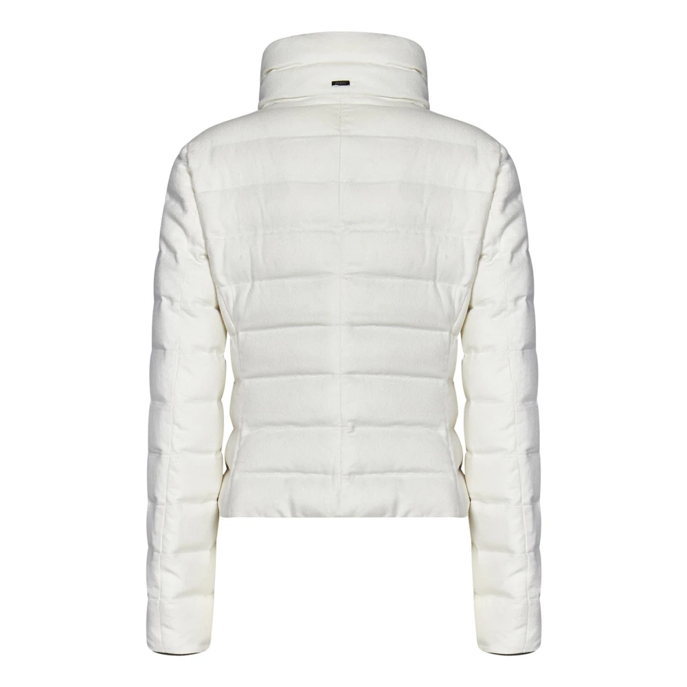 Herno Donzen Jas met Opstaande Kraag Beige Dames