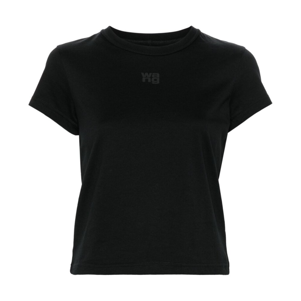 トップス alexanderwang Black Puff Logo TEE L PUFF LOGO TEE IN COTTON JERSEY in BLACK | alexanderwang®