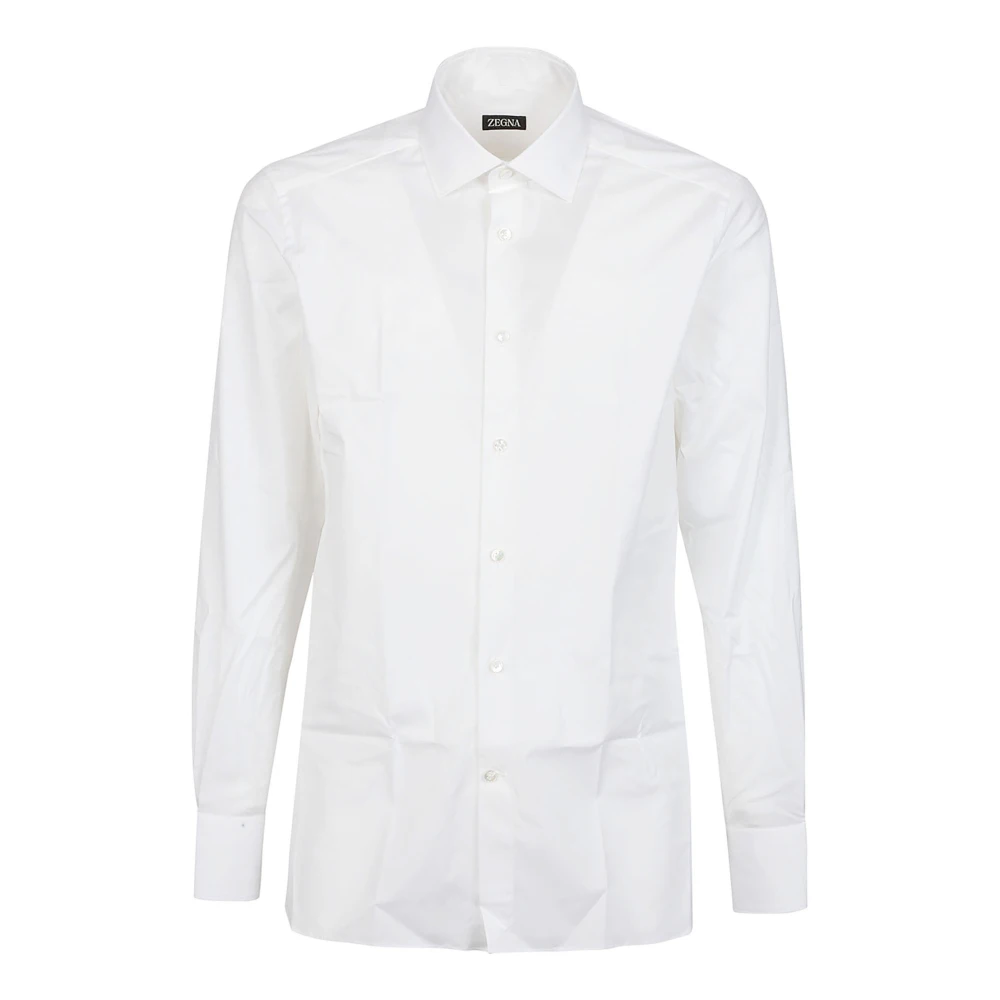 Z Zegna Lux Tailoring Overhemd Lange Mouwen White Heren