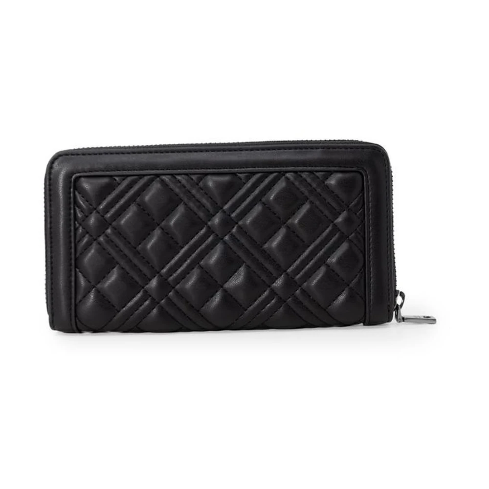 Love Moschino Grote Portemonnee Collectie van Kunstleer Black Dames