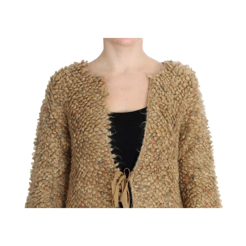 Pink Memories Luxe Beige Sweatercoat Cape Beige Dames