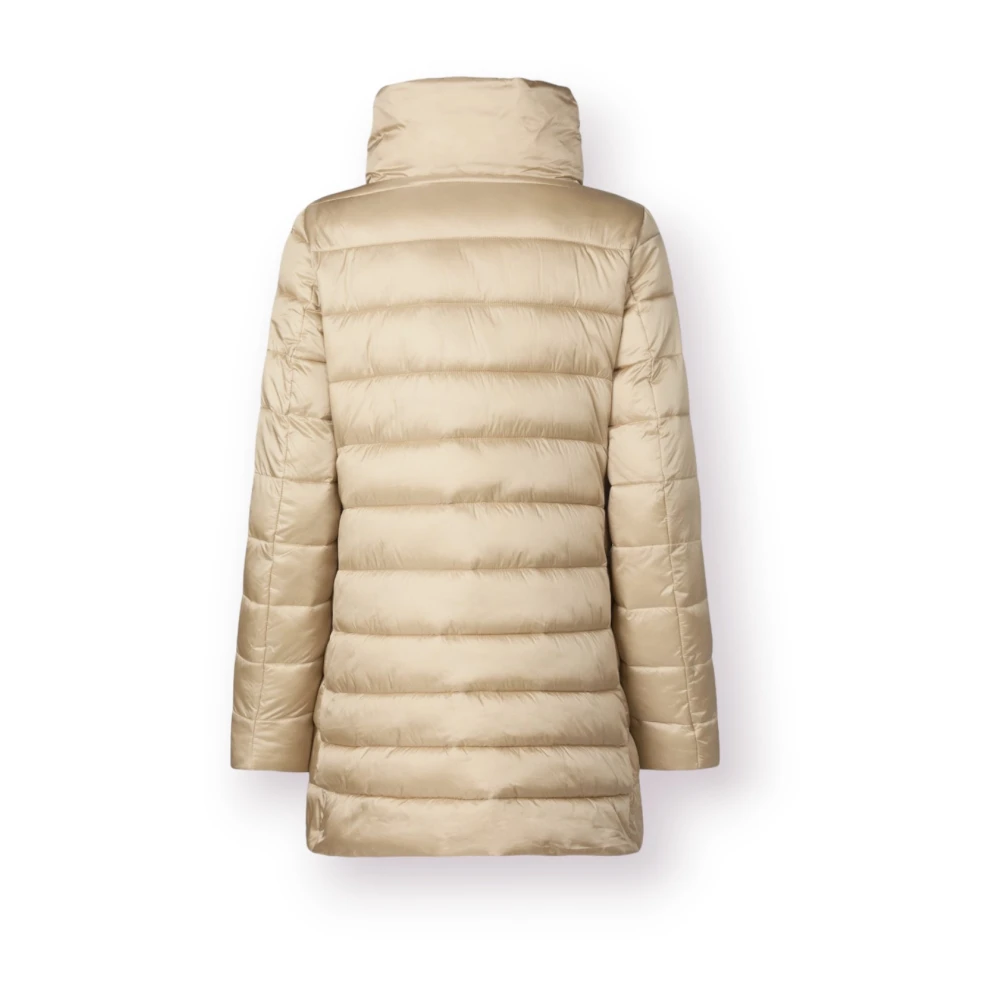 Save The Duck Puffer en Parka Jas Beige Dames