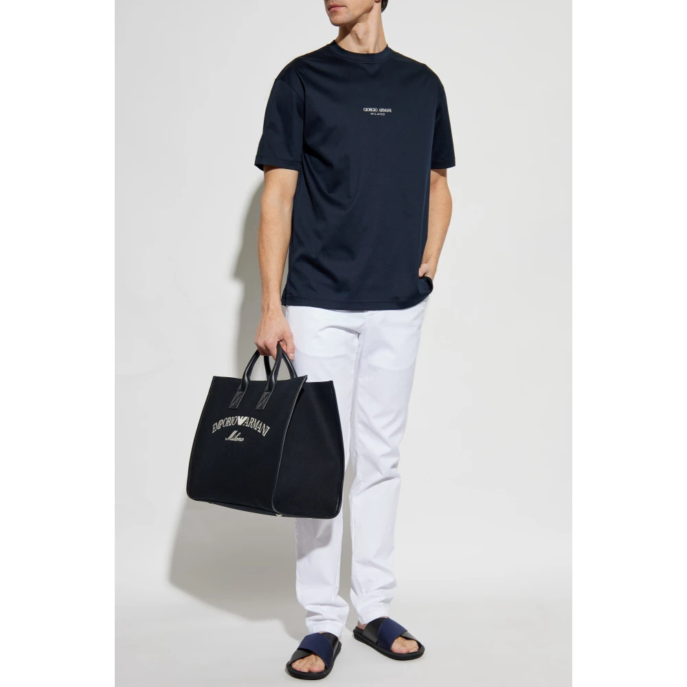 Giorgio Armani Broek met licht toelopende pijpen White Heren