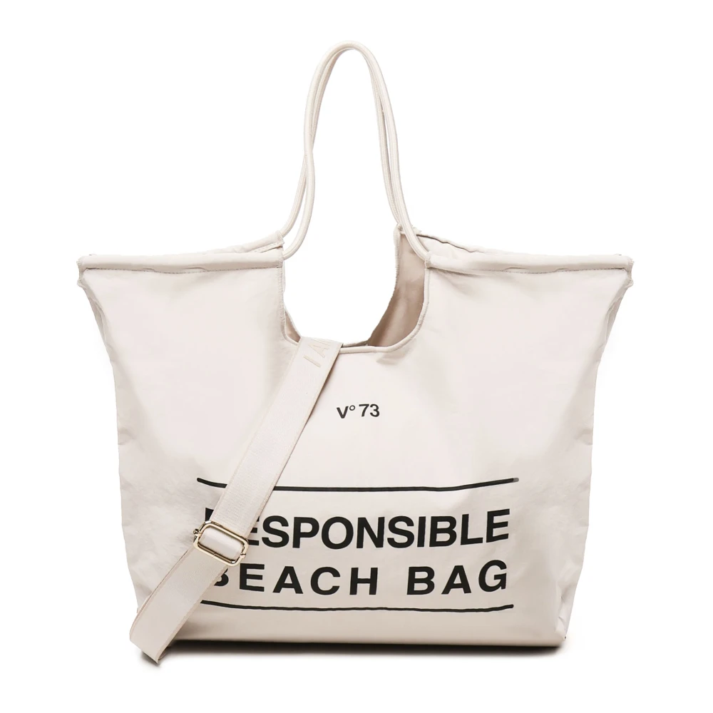 V73 Witte Polyester Schoudertas met Logo White Dames