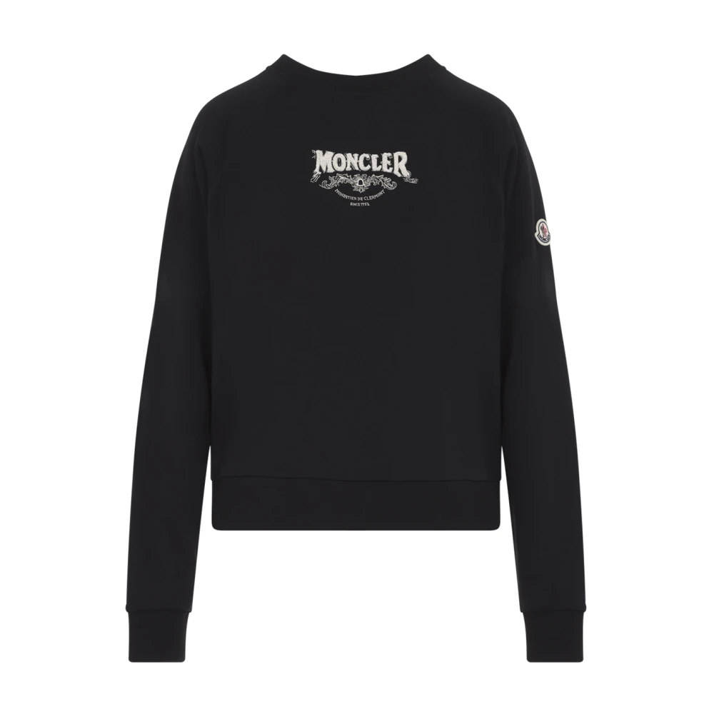 Moncler Sweatshirt - Female - Sweatshirts - Black - M - Sweatshirts & Hoodies