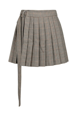 jupe-mini-beige-plissee-ourlet-evase