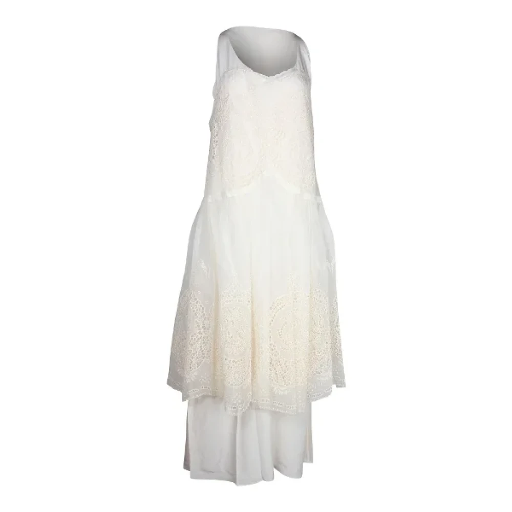 Stella McCartney Pre-owned Silk dresses White Dames