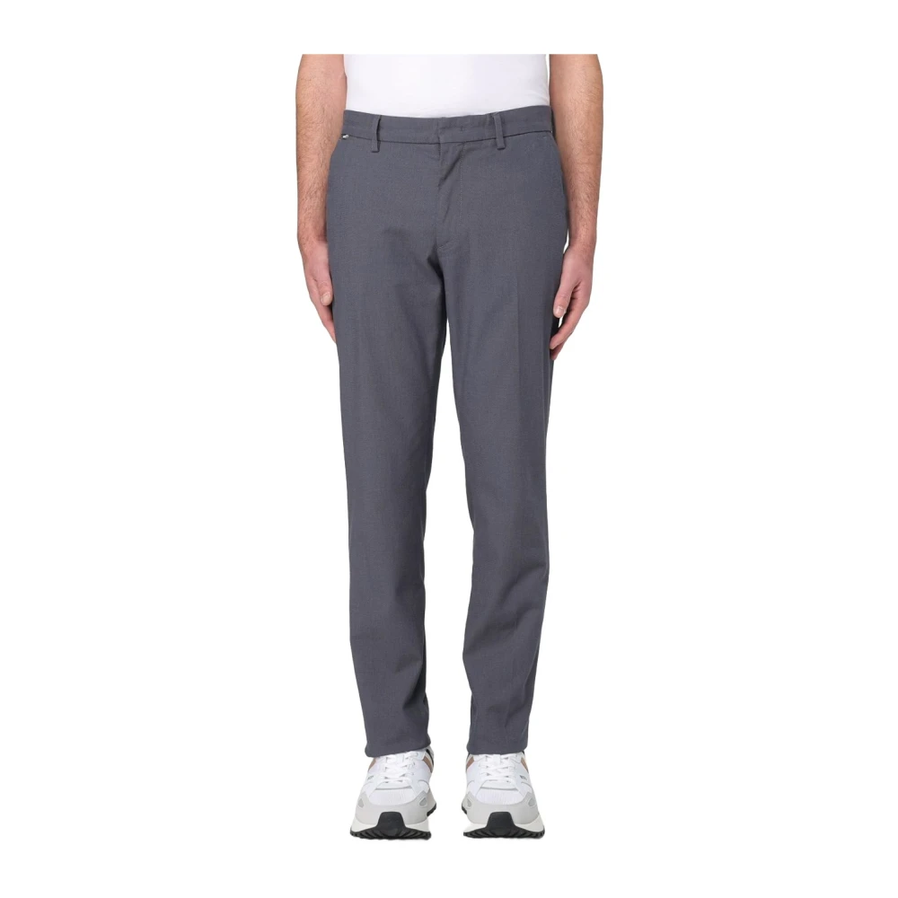 Hugo Boss Slim Fit Katoenen Broek Blue Heren