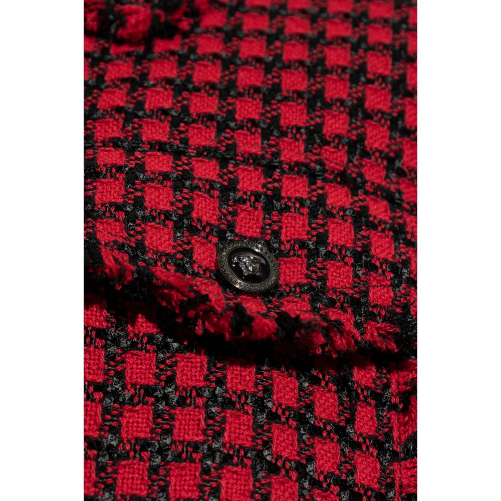Versace Tweed jas Red Heren