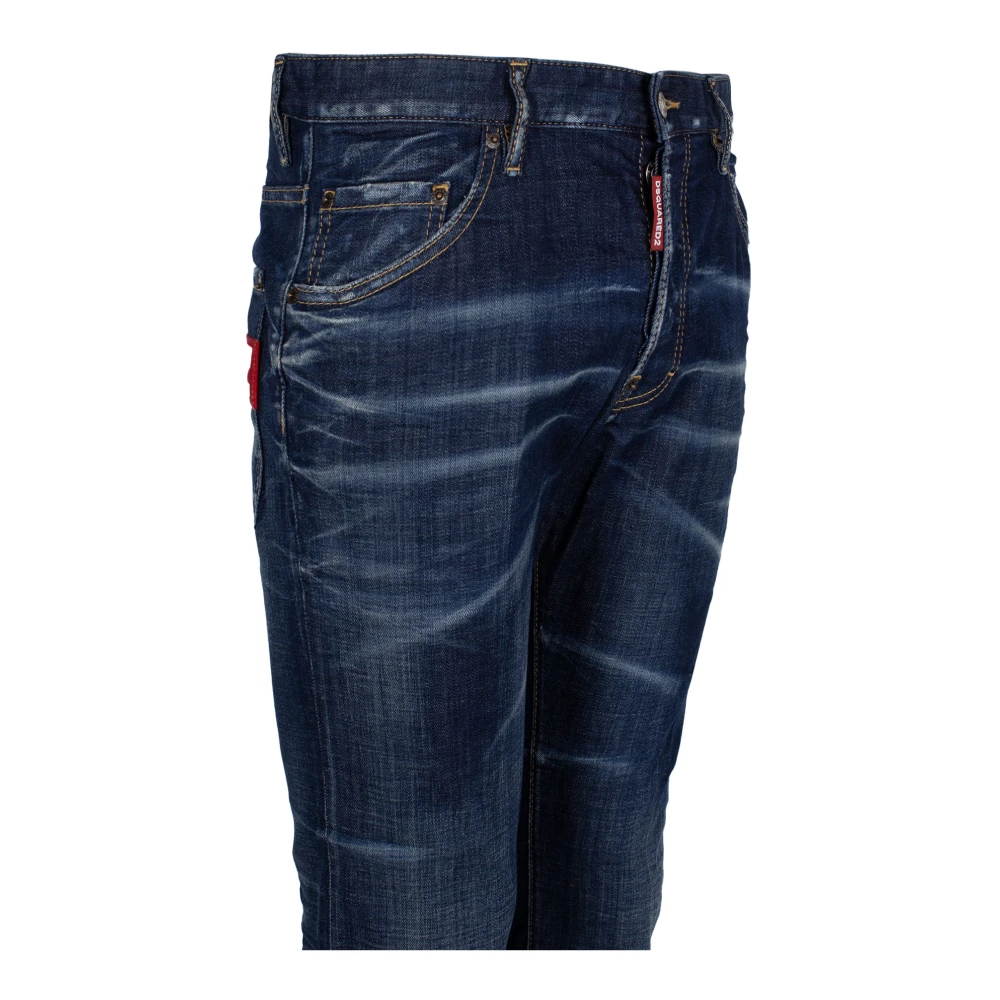 Dsquared2 Logo-Appliqué Slim-Fit Jeans Blue Heren