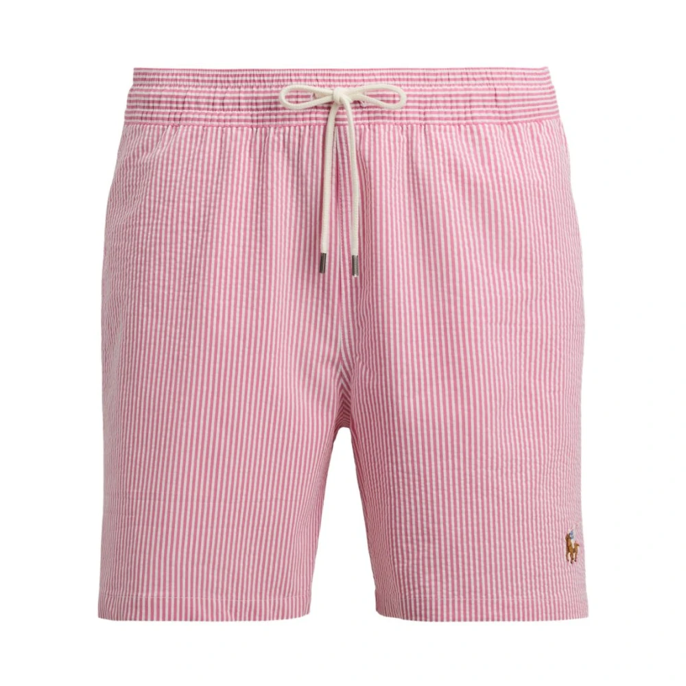 Polo Ralph Lauren Pink Traveller Swimming Seersucker Trunks - Male - Beachwear - 2XL - Swimwear