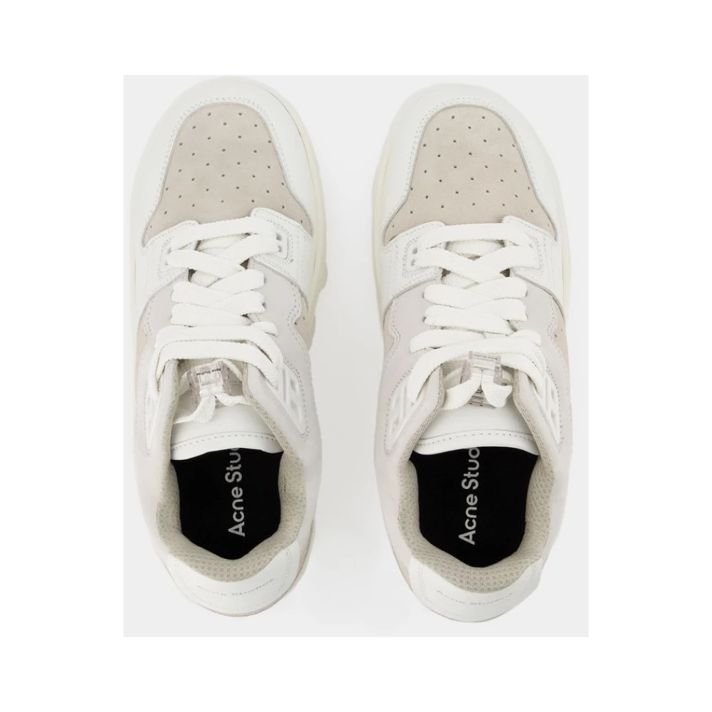 Acne Studios Witte Lage Leren Sneakers White Dames