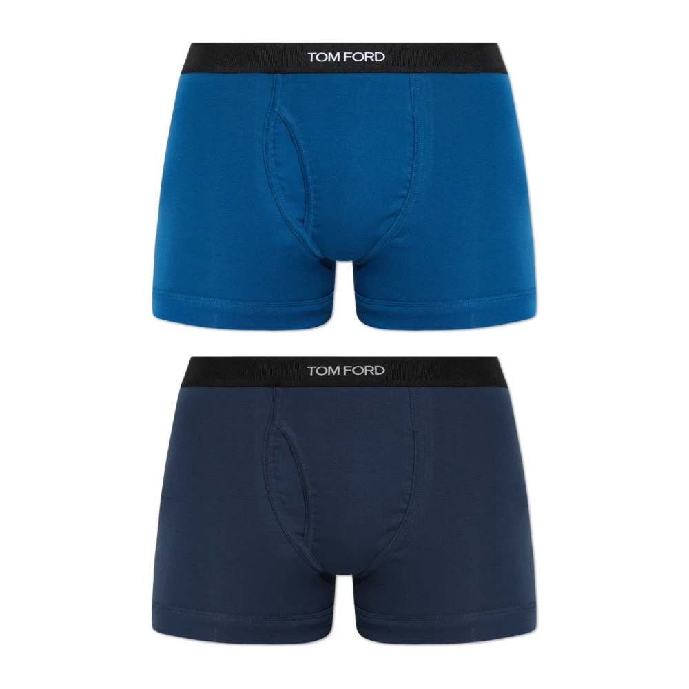 Tom Ford Uomo Blu - Cotton Boxer Briefs Two Pack - Underwear - S