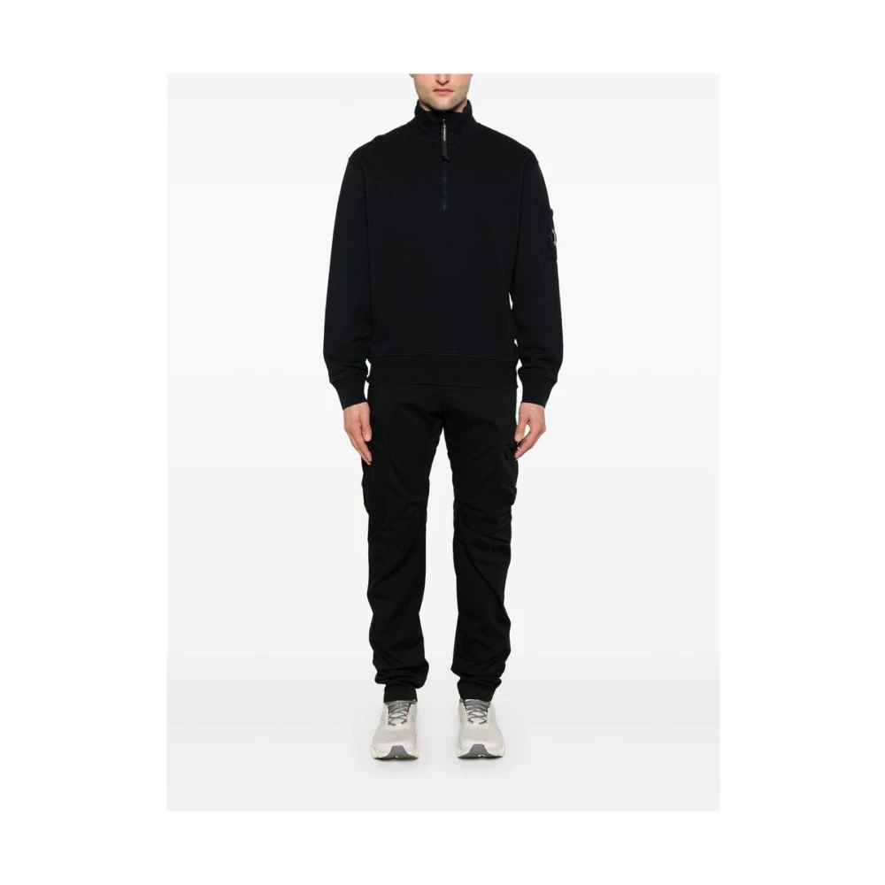 C.P. Company Zwarte Cargo Broek met Verborgen Sluiting Black Heren
