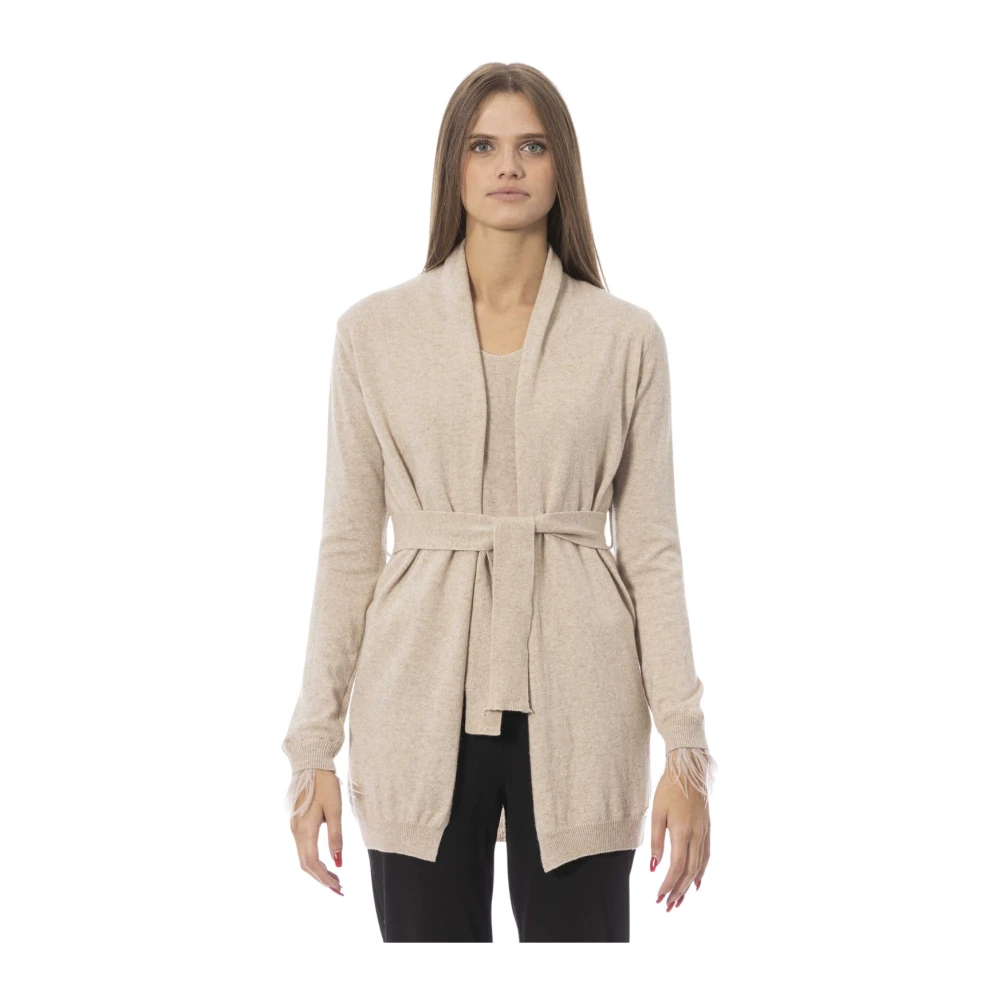 Baldinini Veren Ceintuur Vest Lange Mouw Beige Dames