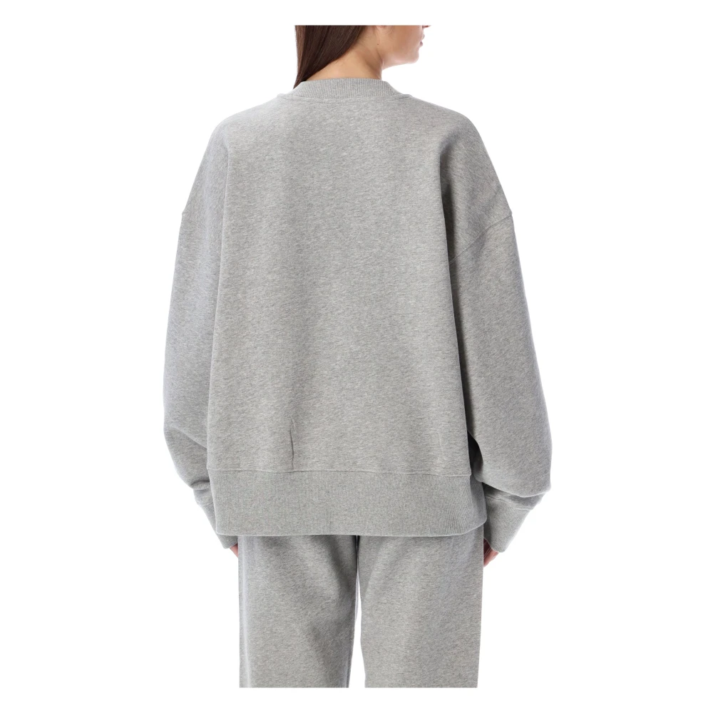 The Attico Grijze Melange Gebreide Kleding met Logo Fleece Gray Dames