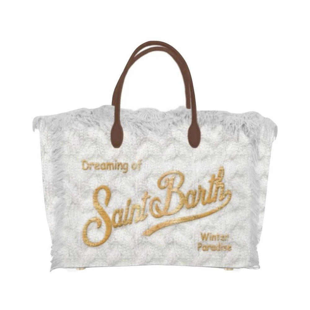 MC2 Saint Barth Gouden Gebreide Colette Tas White Dames