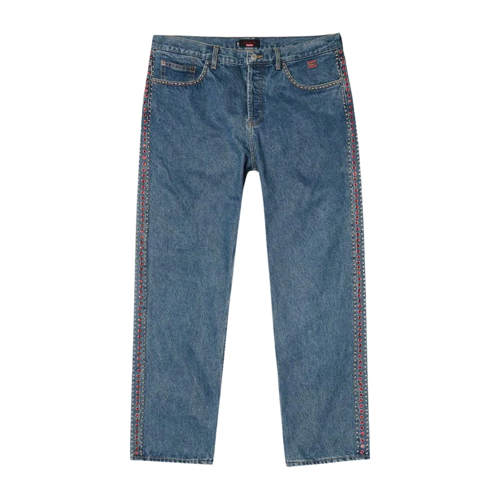 Supreme Limited Edition Studded Regular Jean Blauw Blue Heren