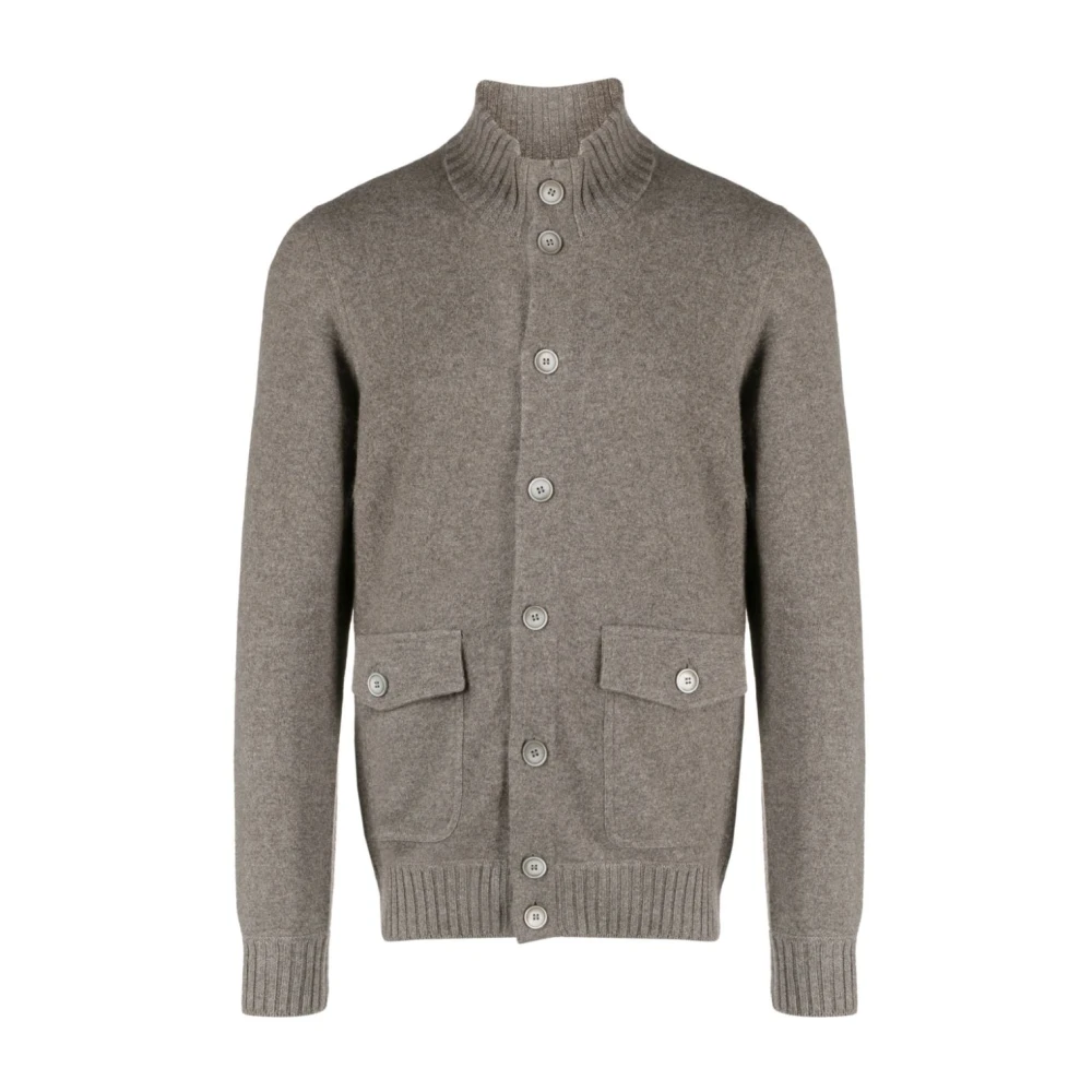 Barba Lyxig Cashmere Cardigan Brown, Herr