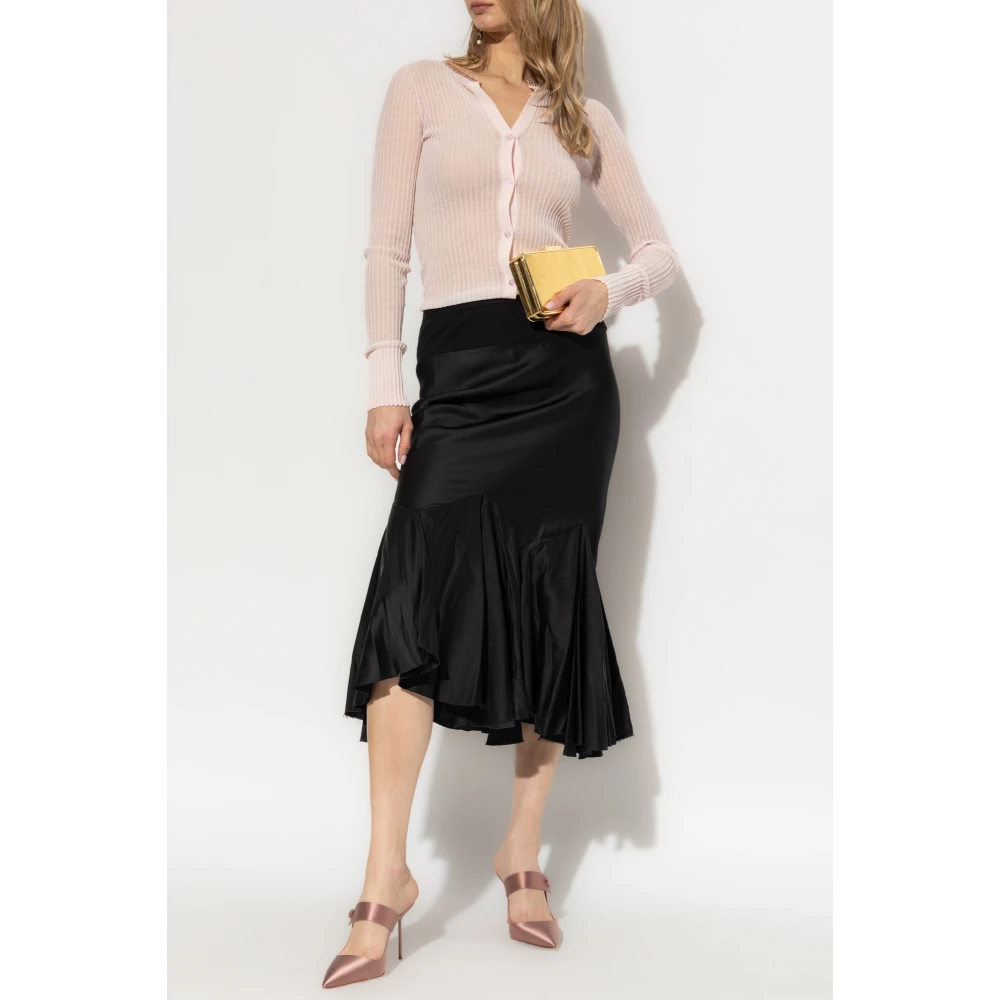 Blumarine Geribbelde vest met pailletten Pink Dames