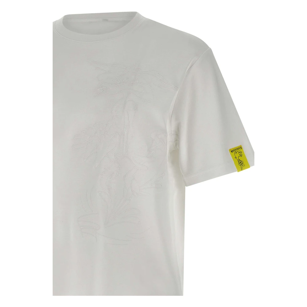 Iceberg Cartoon Geborduurd Wit T-shirt White Heren