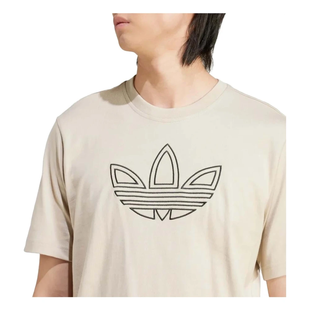 Adidas Outline T-shirt Beige Heren