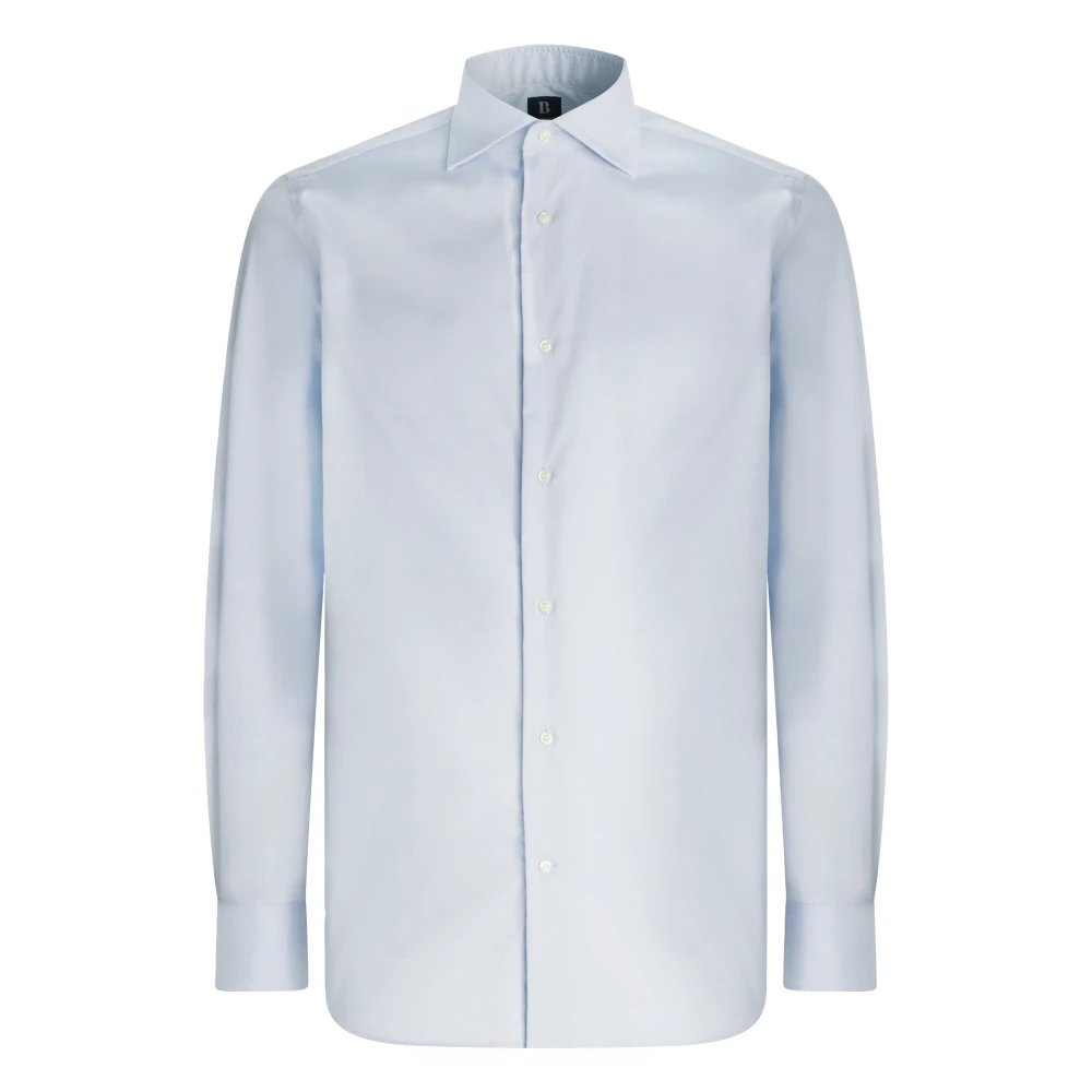Boggi Milano Uomo Blu - Camicia Regular Fit In Cotone Pinpoint - Shirts - L
