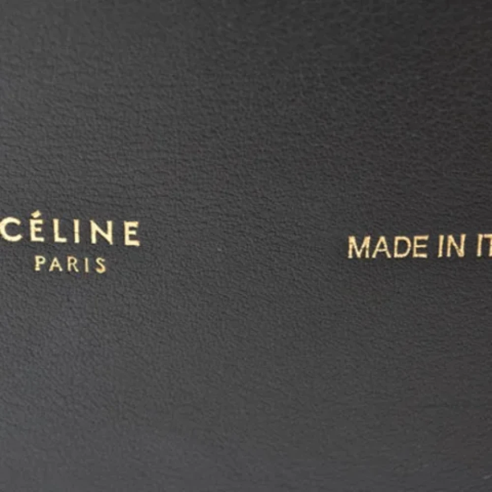 Celine Vintage Tweedehands Zwarte Leren Celine Tas Black Dames