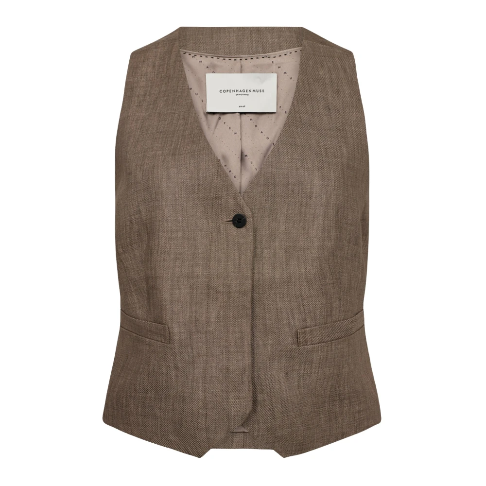 Copenhagen Muse Bruin Gilet Stijlvolle Outfit Touch Brown Dames