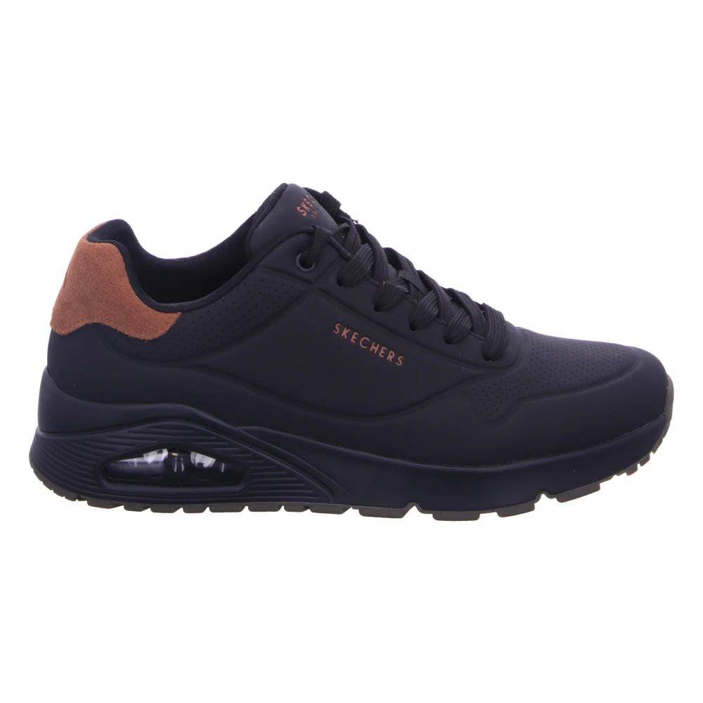 Skechers Casual Veterschoen voor Heren Heren Schoenen Zwart