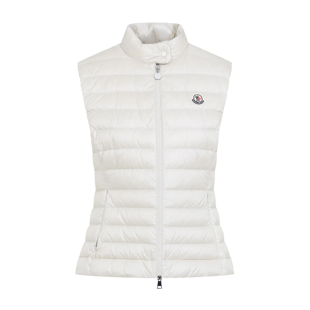 Moncler Ljus Beige Igens Vest Beige, Dam