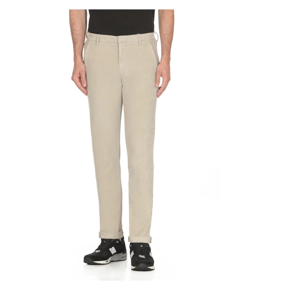 Dondup Corduroy Grijze Broek Gray Heren